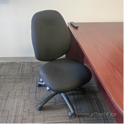 Black Fabric Office Meeting Task Chair w/o Arms